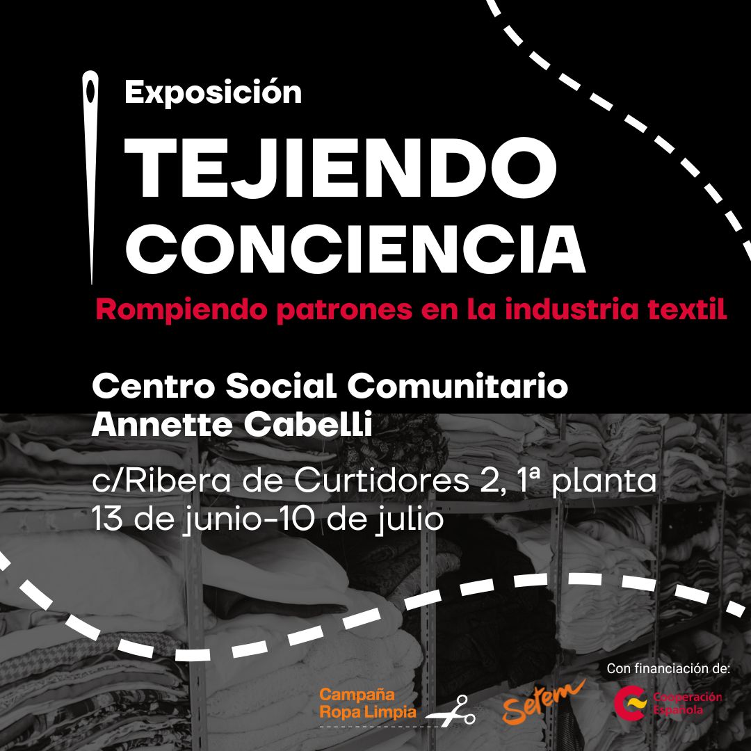 Exposición "Tejiendo Conciencia: rompiendo patrones en la industria textil" llega a Madrid.