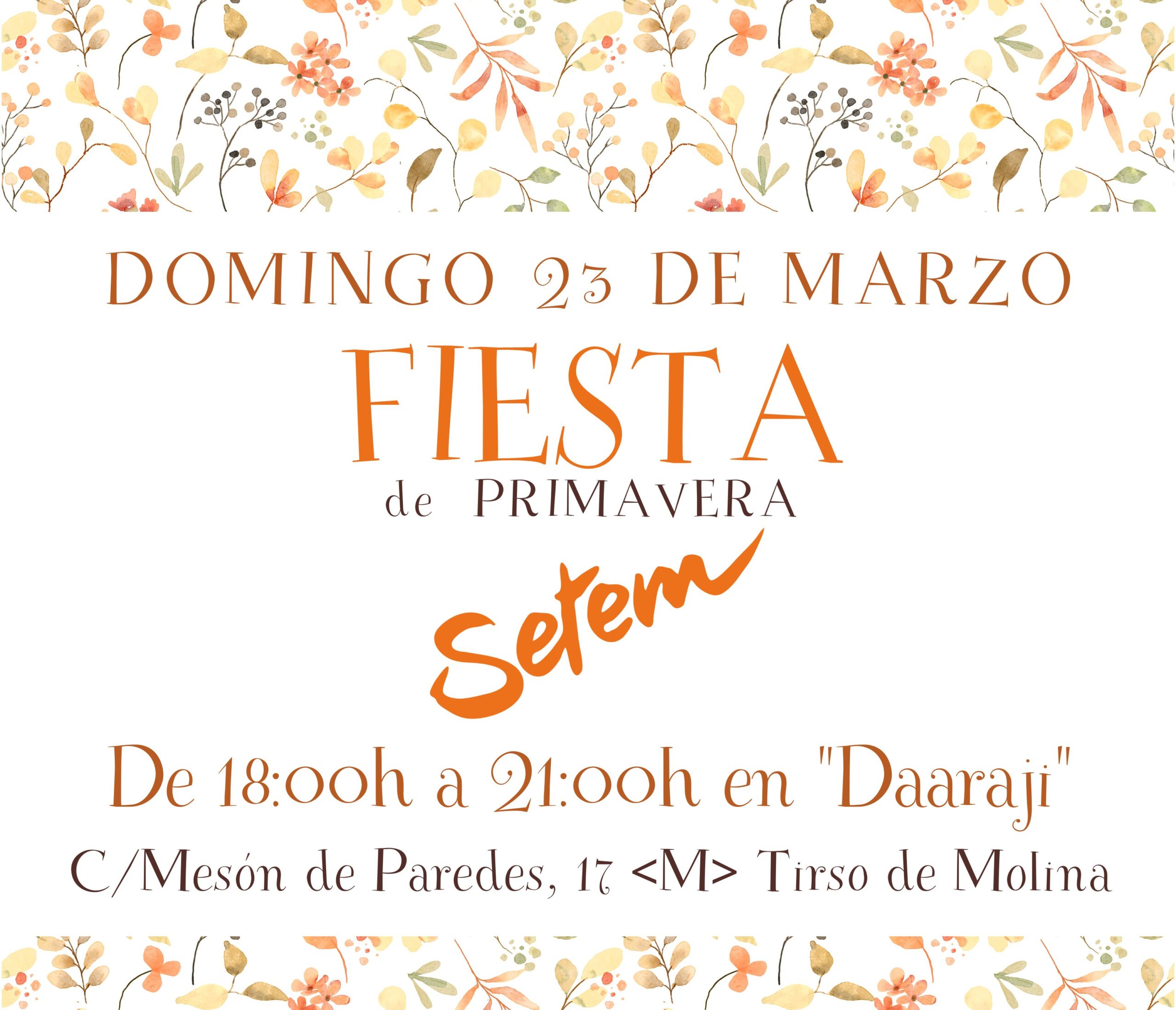 Cartel de la fiesta de primavera de SETEM